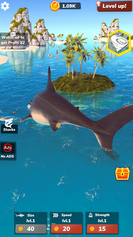 #2. Idle Shark 2-Mega Tycoon Game (iOS) 由: Nikita Subachev