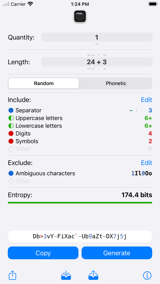 #1. PSWD: Password Generator (macOS) 由: Kerem Erkan
