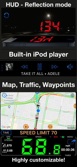 ‎Speedometer 55 Pro. GPS kit. Screenshots