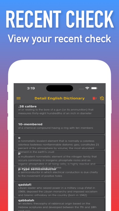 Detail English Dictionary Screenshot