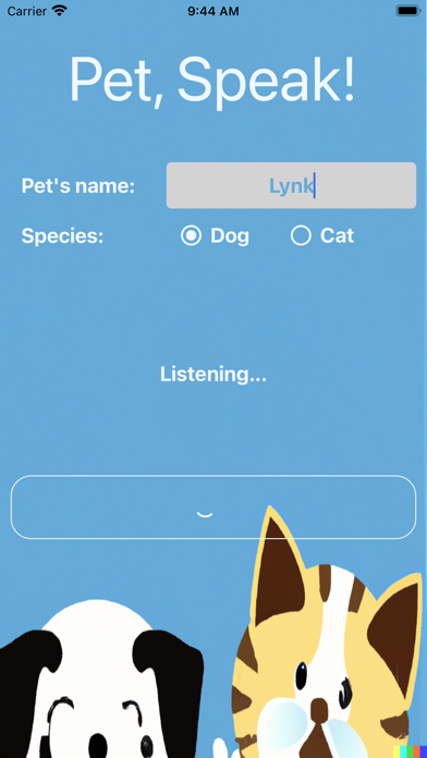 Pet, Speak! Screenshot
