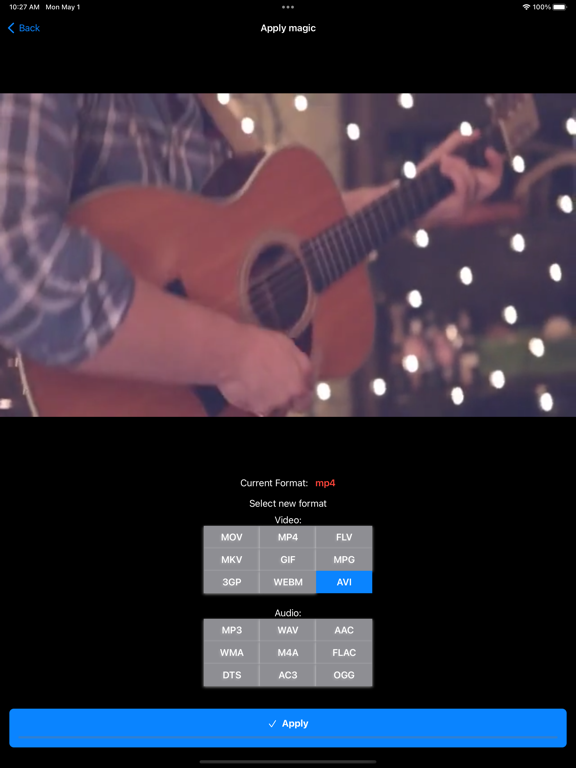 Video Files Converter: MP4,MP3 iPad screenshot 4 - Utilities app
