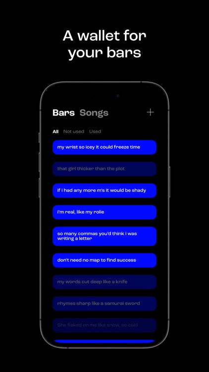 Bars - Lyrical Notepad