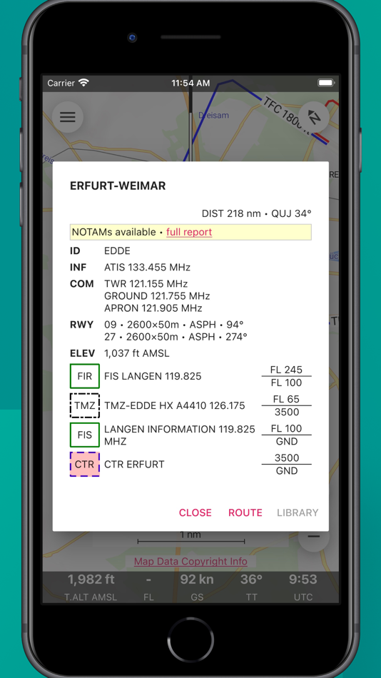 #5. Enroute Flight Navigation (iOS) Podle: Akademische Fliegergruppe Freiburg i. Br. e. V.