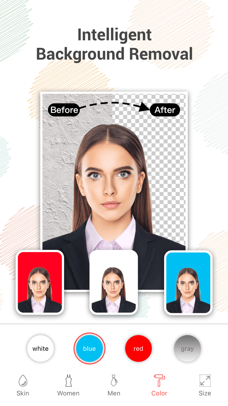 証明写真カメラ-きれい写真加工人気美顔画像編集 App Store screenshot 2