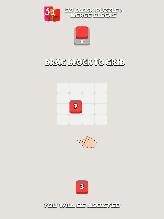 3D Block Puzzle Merge Blocks