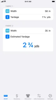 fabric calc iphone screenshot 1