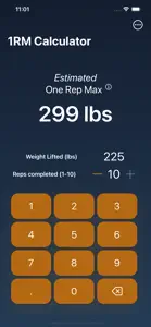 One Rep Max Calculator - (1RM) screenshot #8 for iPhone