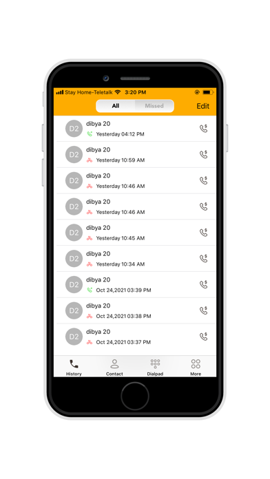 MobiVoip. Screenshot