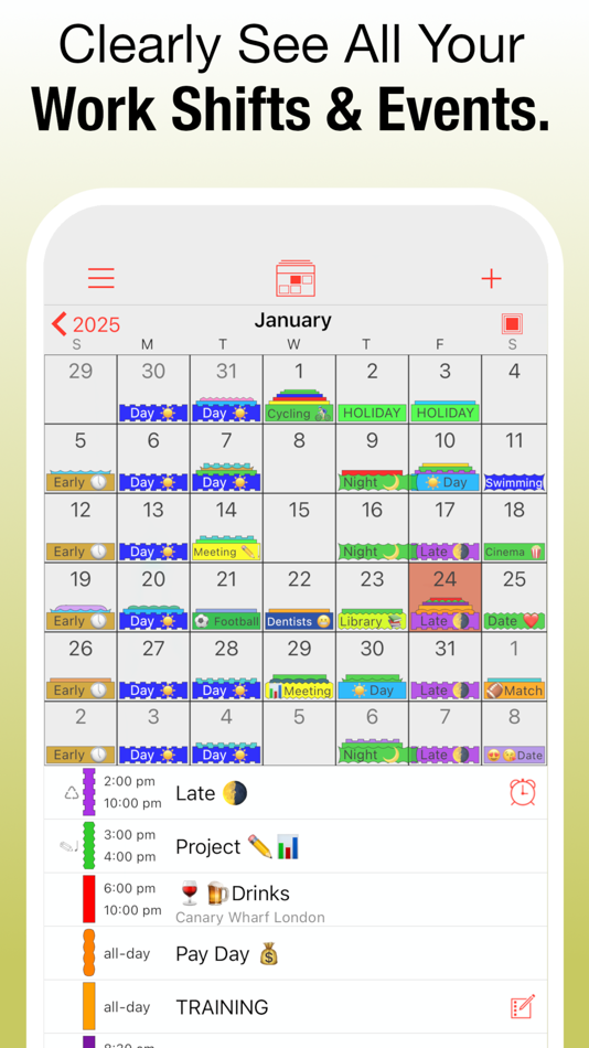 #3. ShiftLife Organizer (iOS) Podle: OvalKey Ltd.
