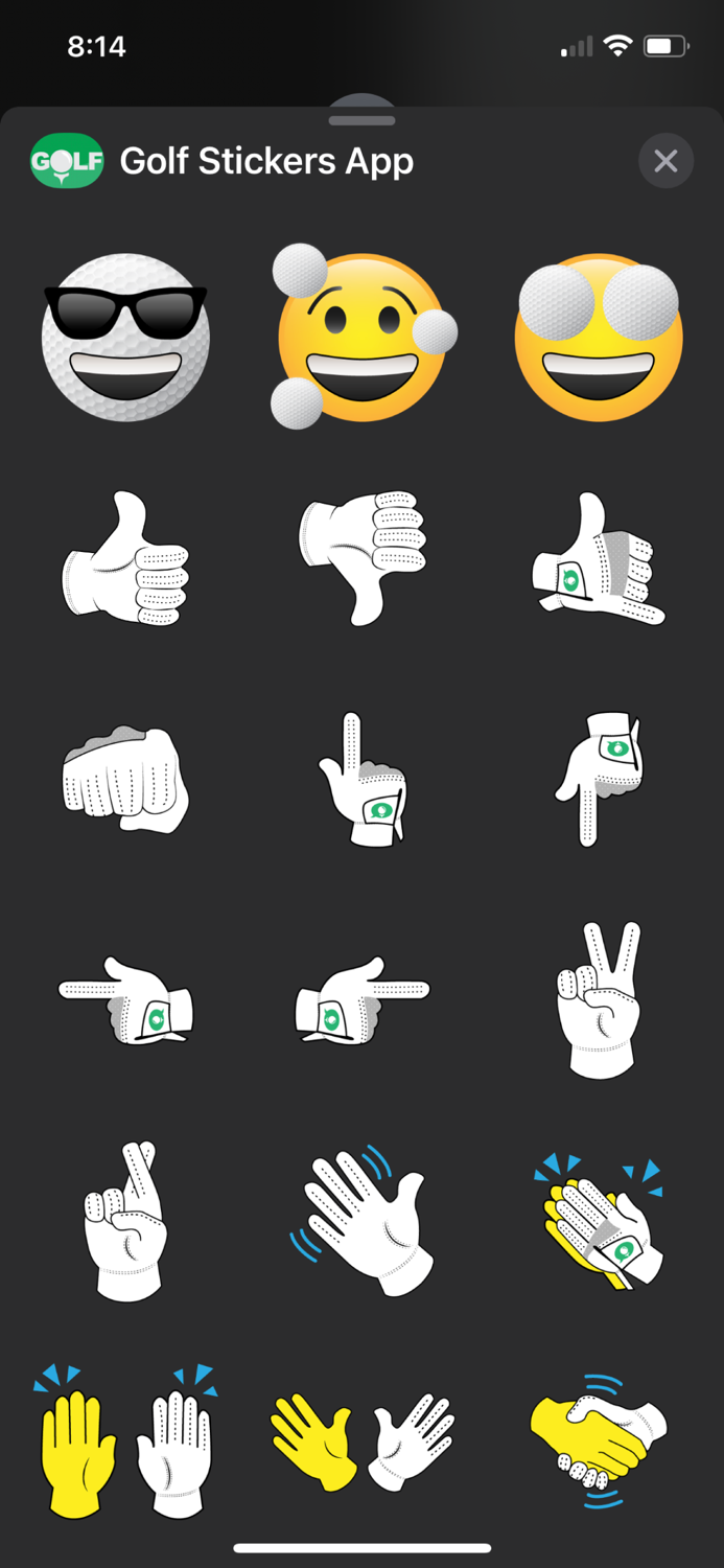Golf Stickers App