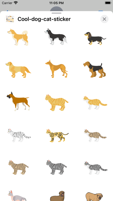 Cool dog cat sticker Screenshot