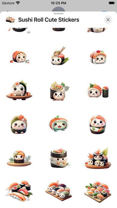 Sushi Roll Cute Stickers Screenshot