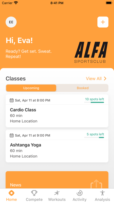 ALFA Sportsclub Screenshot