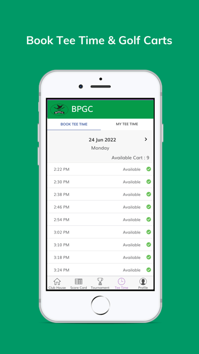 BPGC Golf App Screenshot