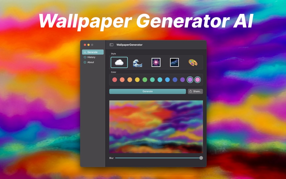 Wallpaper Generator AI (macOS) Podle: Shota Abe Wallpaper Generator AI (macOS) Podle: Shota Abe