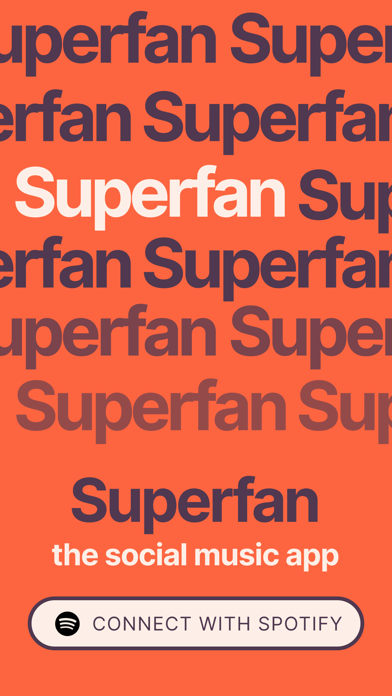 Superfan, the social music app Screenshot