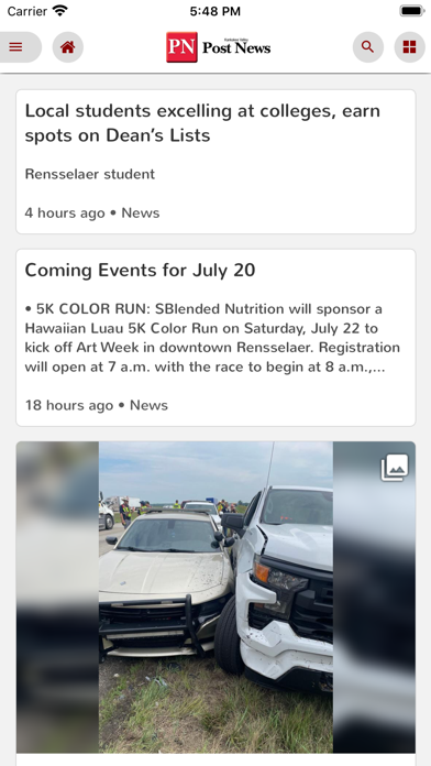 Kankakee Valley Post News Screenshot