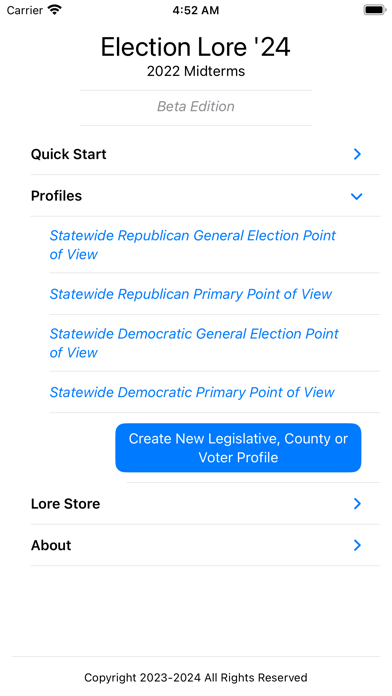 Election Lore Screenshot