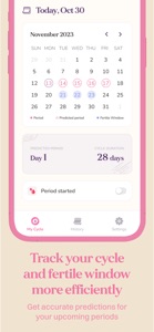 Period Tracker Cycle Calendar screenshot #2 for iPhone