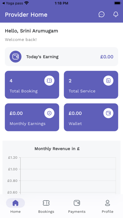 Yoga pass Provider Screenshot
