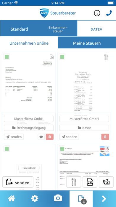 MVK Steuerberatung Screenshot