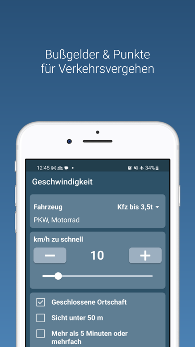 Bußgeldrechner Deutschland Screenshot