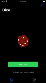simple dice roll iphone screenshot 1