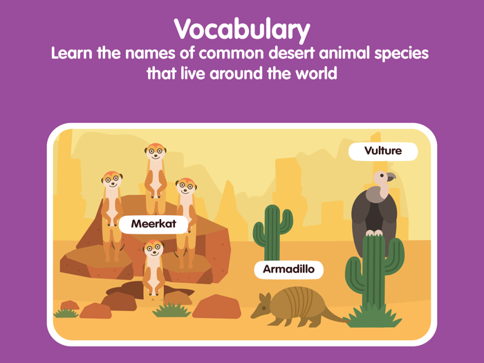 Learn Desert Animals for kids