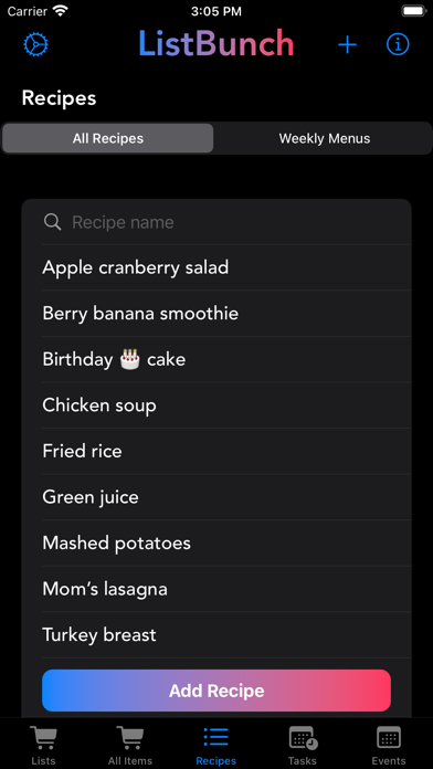 ListBunch Screenshot
