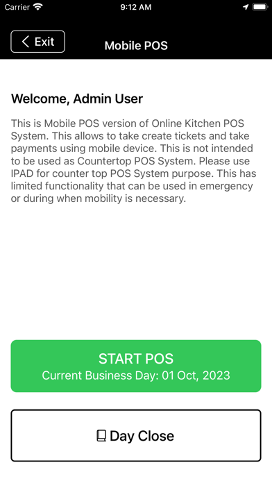 Online Kitchen POS Screenshot