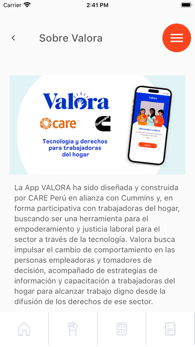 App Valora Screenshot