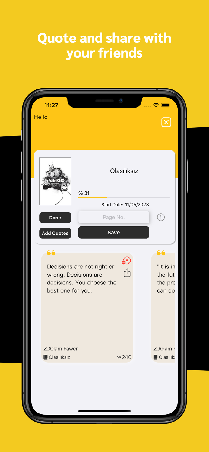 Bookhive - Bookmark and Quotes