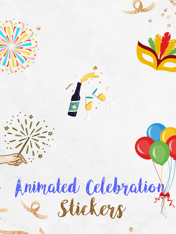 Screenshot #4 pour Animated Celebration Stickers