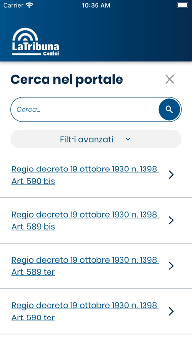 TribunaCodici Screenshot