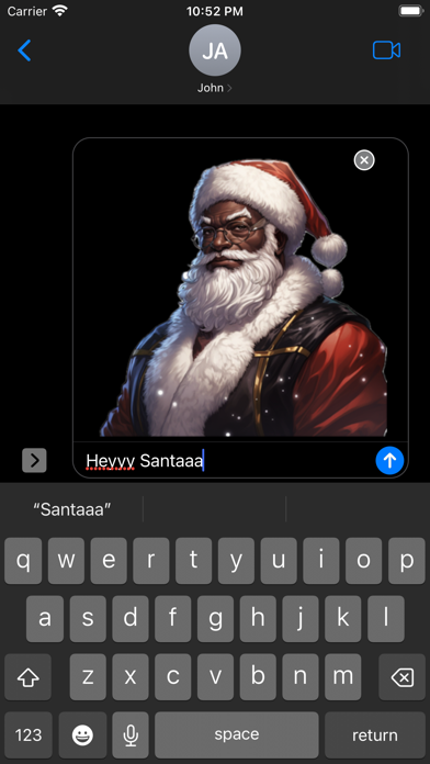 Black Christmas Stickers Screenshot