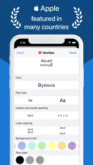 navidys dyslexia reading font iphone screenshot 2