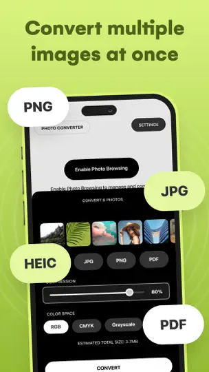 Captura de pantalla de JPEG Convert - HEIC To JPG en iPhone 1