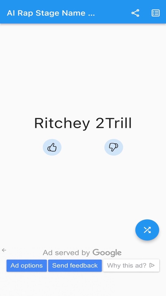 #2. AI Rap Name Generator (iOS) 由: Colr Club