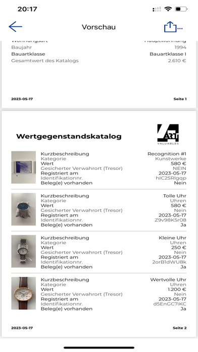 Valuables Screenshot