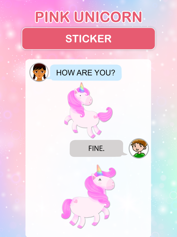 Screenshot #6 pour Pink Unicorn Stickers