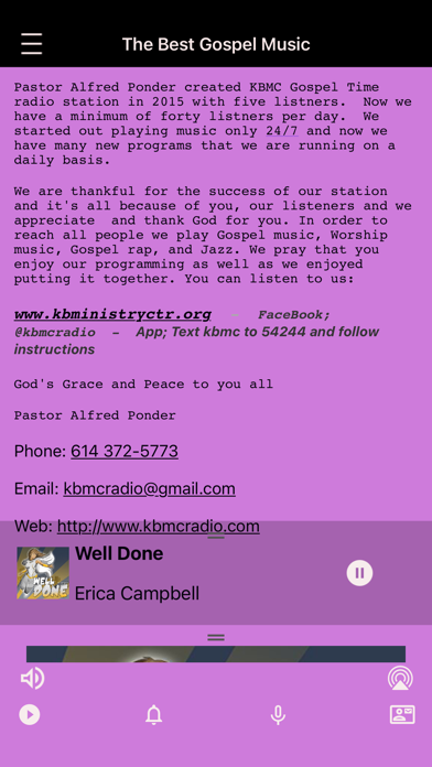 KBMC Gospel Time Screenshot