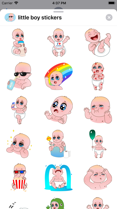 Screenshot #1 pour Little boy emoji & stickers