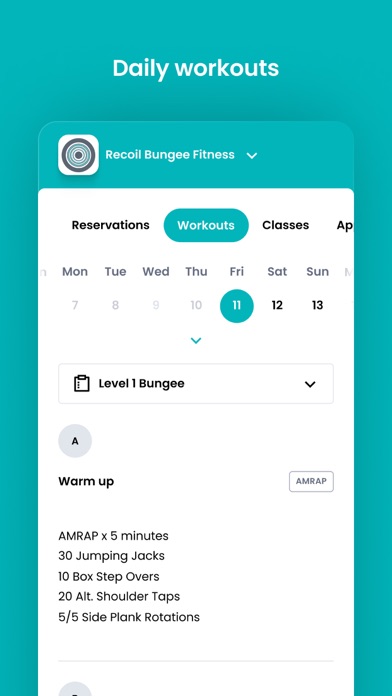 Recoil Bungee Fitness Screenshot