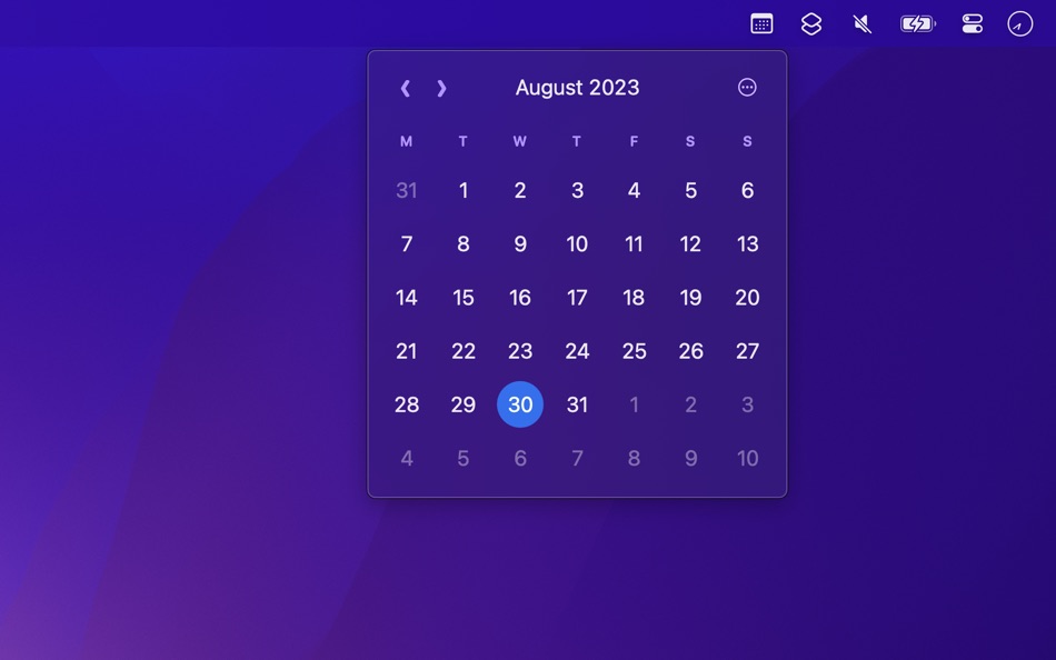 #1. Menu Bar Calendar (macOS) 由: Sindre Sorhus