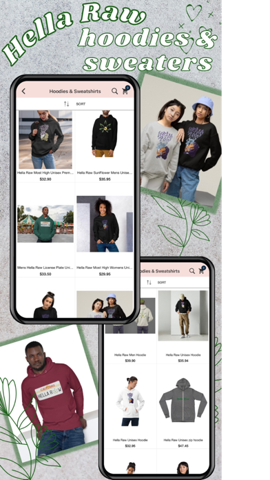 Hella Raw Shopping App Screenshot