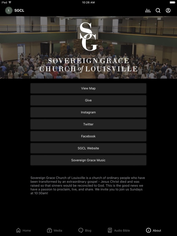 Sovereign Grace Louisville iPad screenshot 3 - Education app