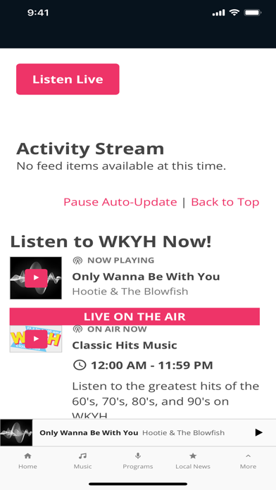 WKYH 600 AM/99.3 FM Screenshot