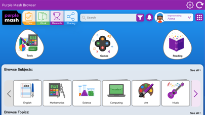 Purple Mash Browser Screenshot