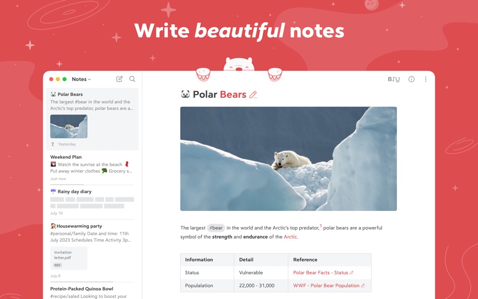 #1. Bear: Markdown Notes (macOS) 게시자: Shiny Frog Ltd.